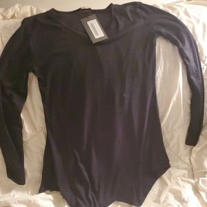 Doubleju long sleeved black tunic New medium